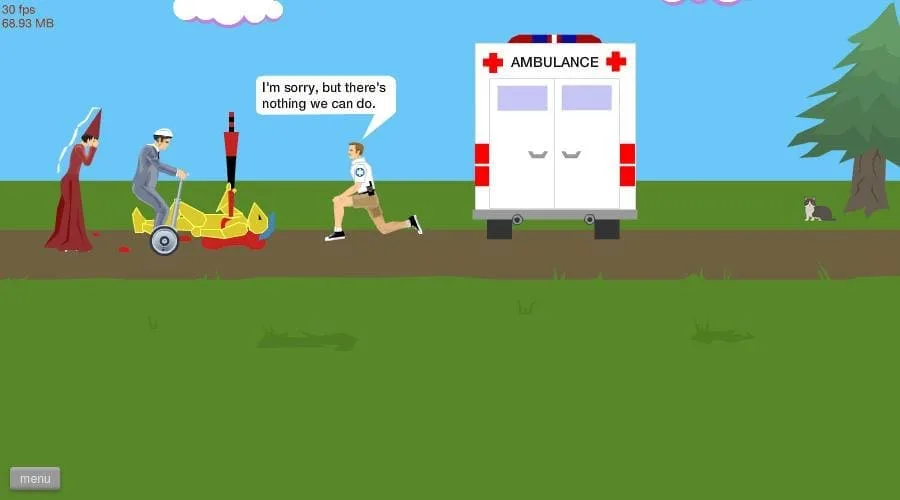 Happy Wheels по сети - скриншот