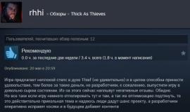 Отзыв о Thick As Thieves в Steam