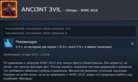 Отзыв о WWE 2K16 в Steam