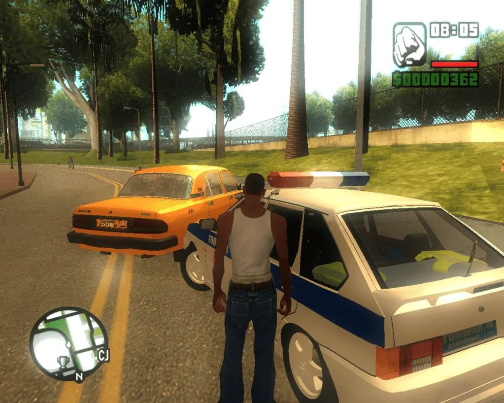 GTA San Andreas с русскими машинами - скриншот