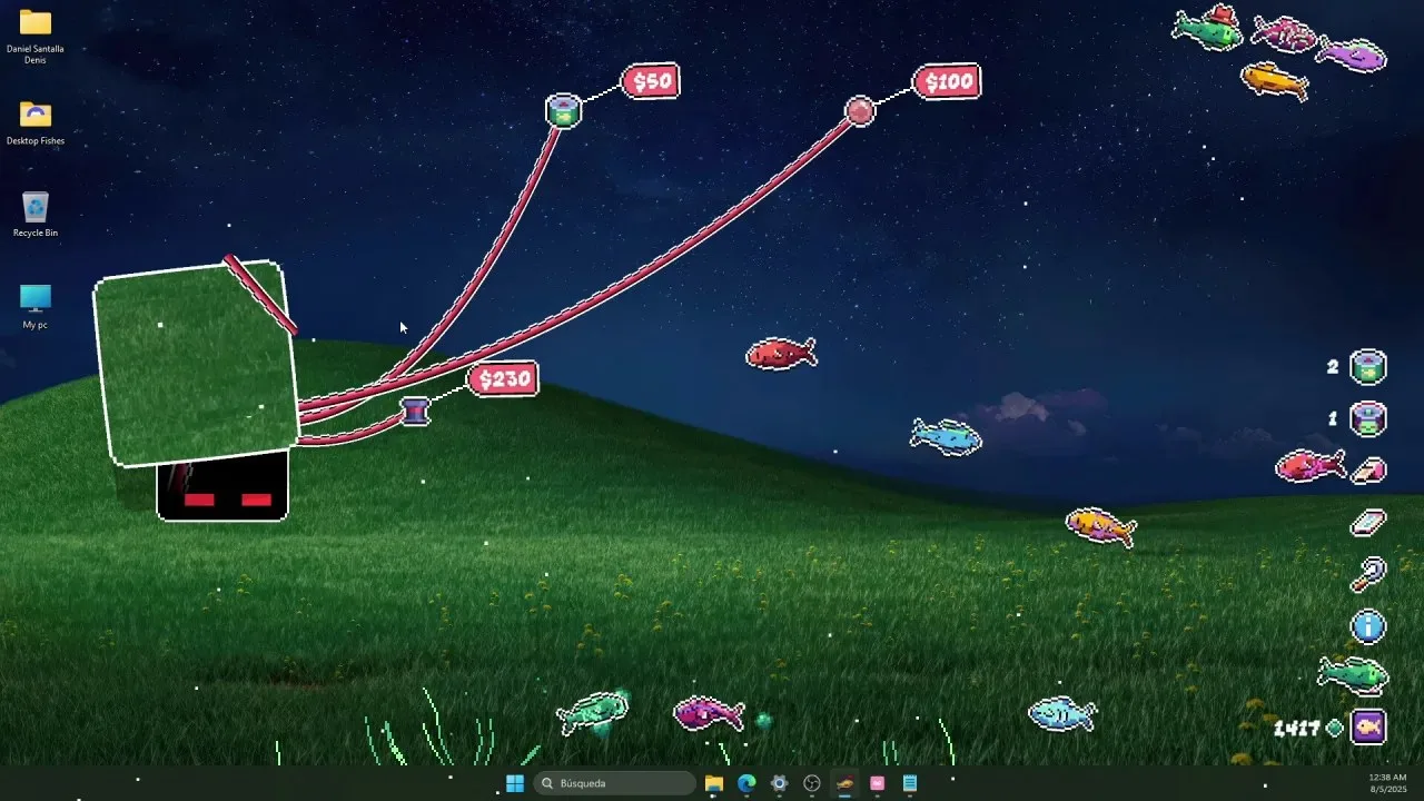 Desktop Fishes - скриншот