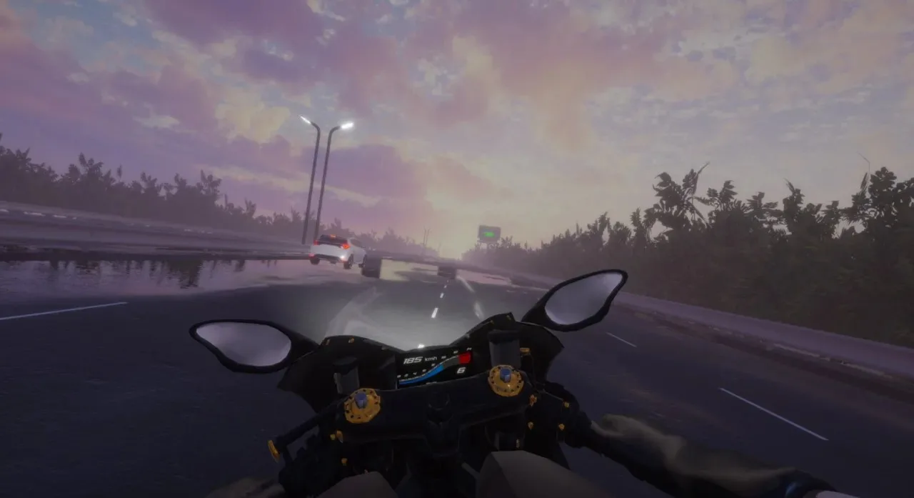 Motorcycle Night Ride - скриншот