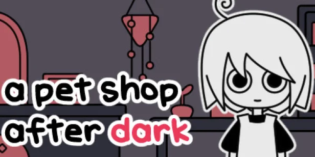 a pet shop after dark