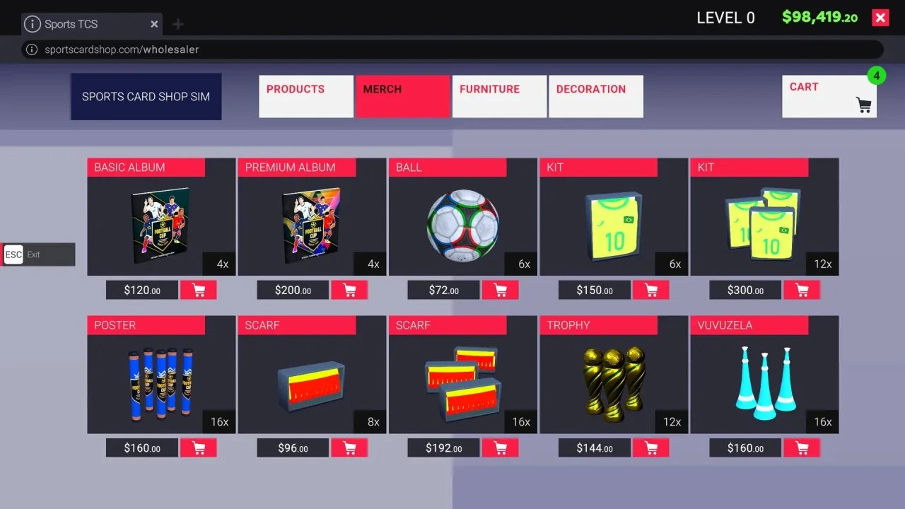 Скриншот 6 игры Sports Card Shop Simulator
